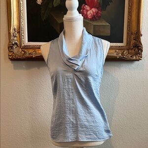 The Limited Light Blue Cowl Neck Tank Top